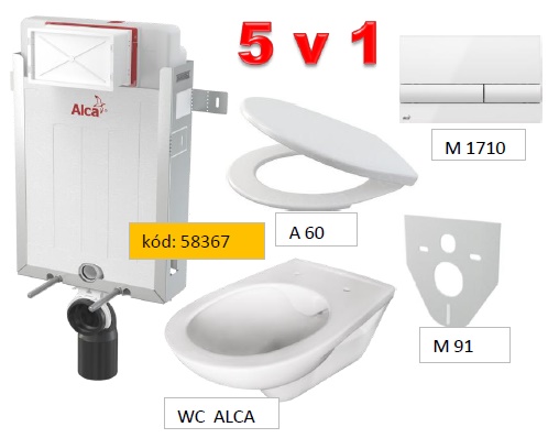 WC SET A115 RENOVMODUL 5v1 M1710+M91+A60+P169/dávkovač  - Akciové produkty AQUA Centrum