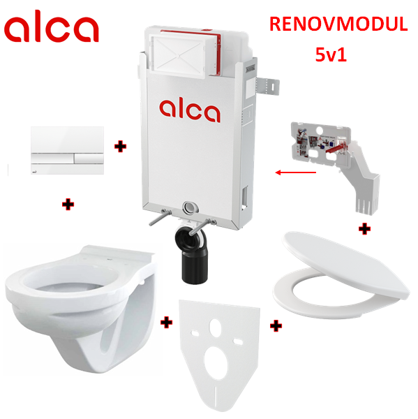 WC SET A115 RENOVMODUL 5v1 M1710+M91+A60+P169/dávkovač  - Akciové produkty AQUA Centrum
