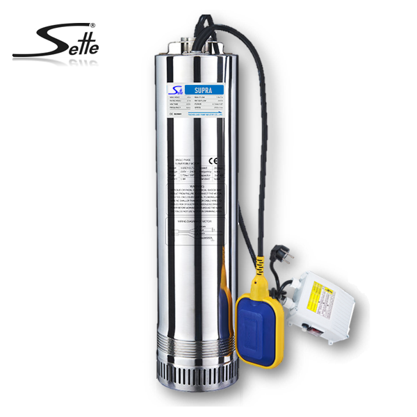 SETTE 5" SUPRA 3/1,5 230V 20m, s plavákom/104m, 83 l/min 8,2A - Novinky AQUA Centrum