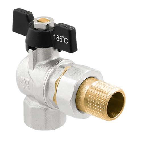 MFm ventil srobenie motýľ DN20 3/4"  Rohové Black PN40 - Novinky AQUA Centrum